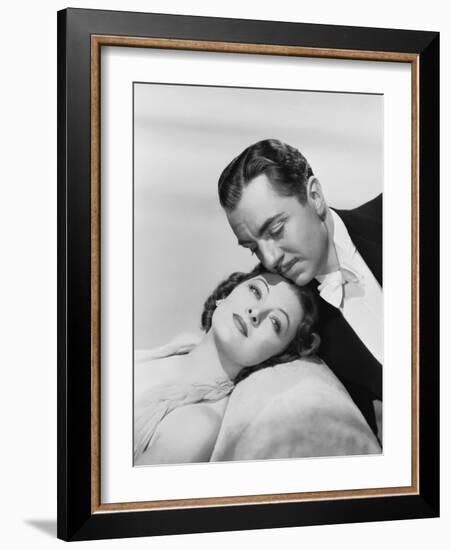 After the Thin Man by W.S. Van Dyke with Myrna Loy, William Powell, 1936 (b/w photo)-null-Framed Photo