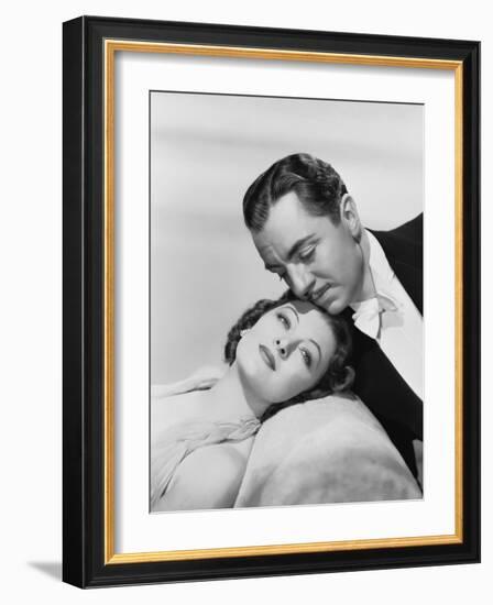 After the Thin Man by W.S. Van Dyke with Myrna Loy, William Powell, 1936 (b/w photo)-null-Framed Photo