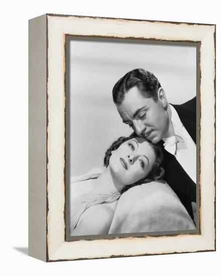 After the Thin Man by W.S. Van Dyke with Myrna Loy, William Powell, 1936 (b/w photo)-null-Framed Stretched Canvas