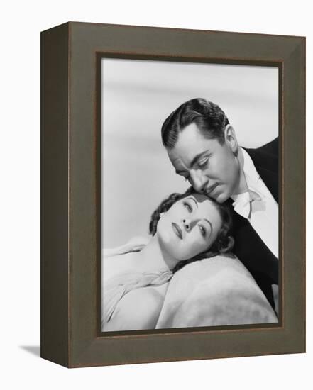 After the Thin Man by W.S. Van Dyke with Myrna Loy, William Powell, 1936 (b/w photo)-null-Framed Stretched Canvas