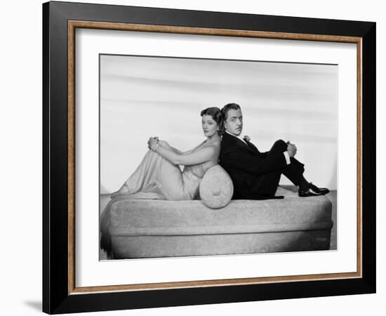 After the Thin Man by W.S. Van Dyke with Myrna Loy, William Powell, 1936 (b/w photo)-null-Framed Photo