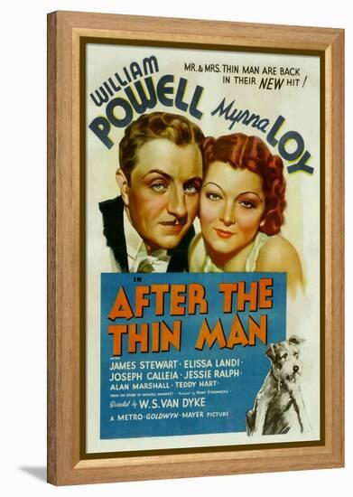 After the Thin Man, William Powell, Myrna Loy, Asta, 1936-null-Framed Stretched Canvas