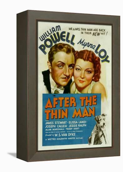 After the Thin Man, William Powell, Myrna Loy, Asta, 1936-null-Framed Stretched Canvas