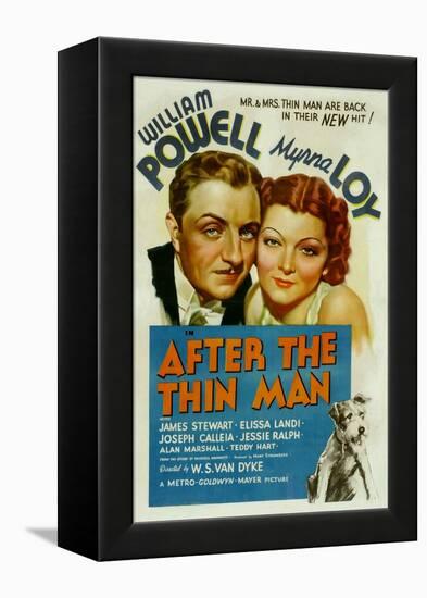 After the Thin Man, William Powell, Myrna Loy, Asta, 1936-null-Framed Stretched Canvas