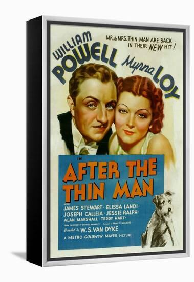 After the Thin Man, William Powell, Myrna Loy, Asta, 1936-null-Framed Stretched Canvas