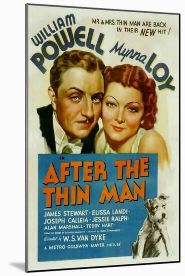 After the Thin Man, William Powell, Myrna Loy, Asta, 1936-null-Mounted Art Print