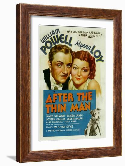 After the Thin Man, William Powell, Myrna Loy, Asta, 1936-null-Framed Premium Giclee Print