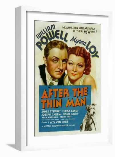 After the Thin Man, William Powell, Myrna Loy, Asta, 1936-null-Framed Premium Giclee Print