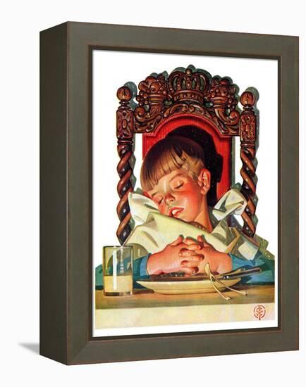 "After Turkey Nap,"November 26, 1938-Joseph Christian Leyendecker-Framed Premier Image Canvas