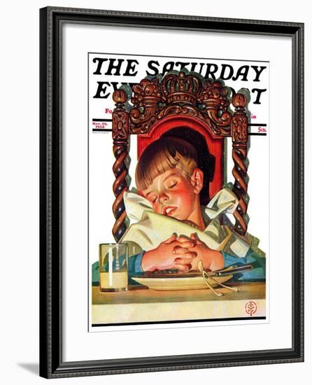 "After Turkey Nap," Saturday Evening Post Cover, November 26, 1938-Joseph Christian Leyendecker-Framed Giclee Print