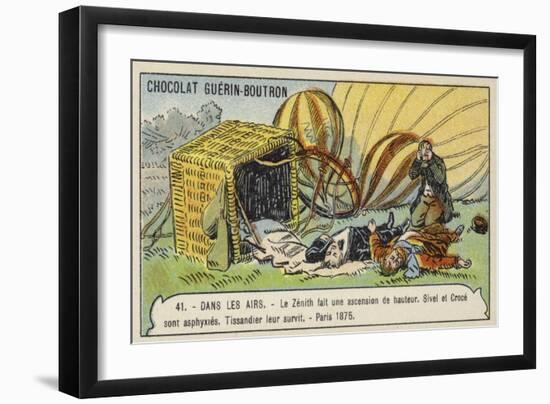 Aftermath of the Flight of the Balloon Zenith, Paris, 1875-null-Framed Premium Giclee Print