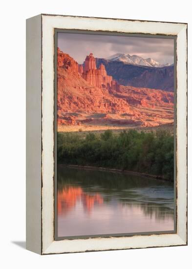 Afternoon at Fisher Towers, Moab-Vincent James-Framed Premier Image Canvas