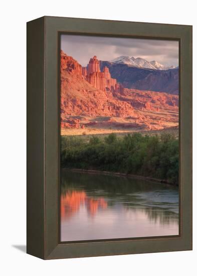Afternoon at Fisher Towers, Moab-Vincent James-Framed Premier Image Canvas