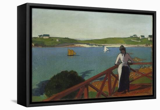 Afternoon at Saint-Briac, 1887 (Oil on Canvas)-Emile Bernard-Framed Premier Image Canvas