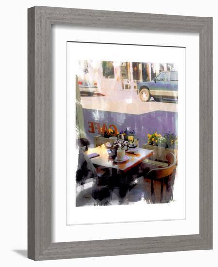 Afternoon Cafe, Venice Beach, California-Nicolas Hugo-Framed Giclee Print