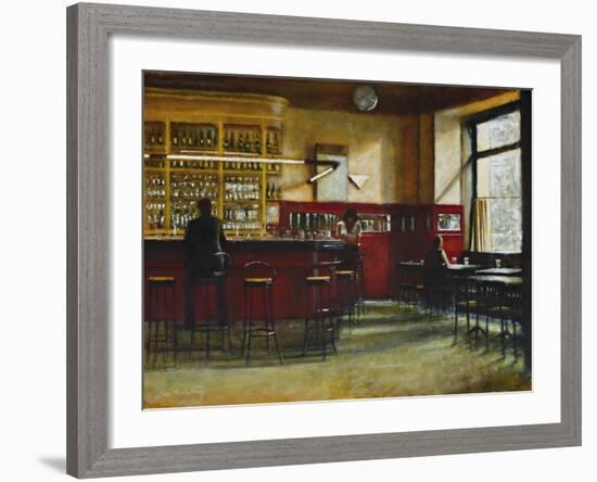 Afternoon in Cafe Central, Madrid-Clive McCartney-Framed Giclee Print