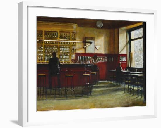 Afternoon in Cafe Central, Madrid-Clive McCartney-Framed Giclee Print