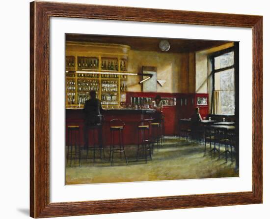 Afternoon in Cafe Central, Madrid-Clive McCartney-Framed Giclee Print