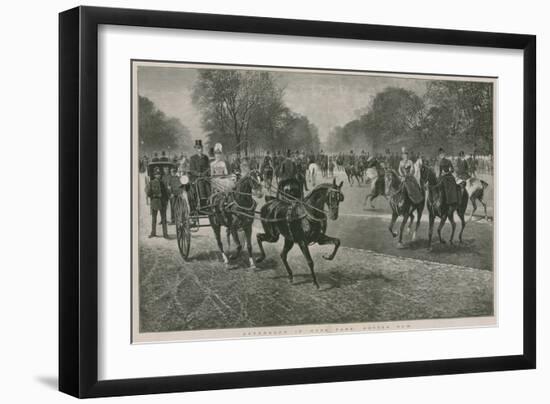 Afternoon in Hyde Park, London: Rotten Row-Jan Van Chelminski-Framed Giclee Print