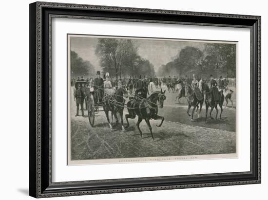 Afternoon in Hyde Park, London: Rotten Row-Jan Van Chelminski-Framed Giclee Print