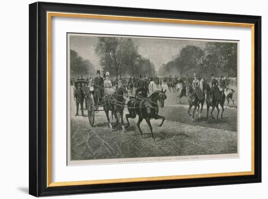 Afternoon in Hyde Park, London: Rotten Row-Jan Van Chelminski-Framed Giclee Print