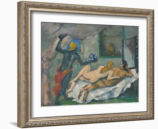 Afternoon in Naples (L'Apres-Midi a Naple), C. 1875-Paul Cézanne-Framed Giclee Print