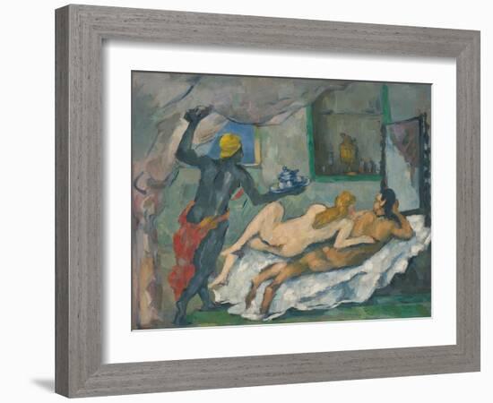 Afternoon in Naples (L'Apres-Midi a Naple), C. 1875-Paul Cézanne-Framed Giclee Print