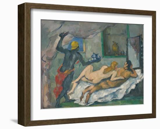 Afternoon in Naples (L'Apres-Midi a Naple), C. 1875-Paul Cézanne-Framed Giclee Print