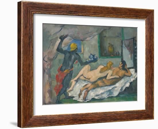 Afternoon in Naples (L'Apres-Midi a Naple), C. 1875-Paul Cézanne-Framed Giclee Print