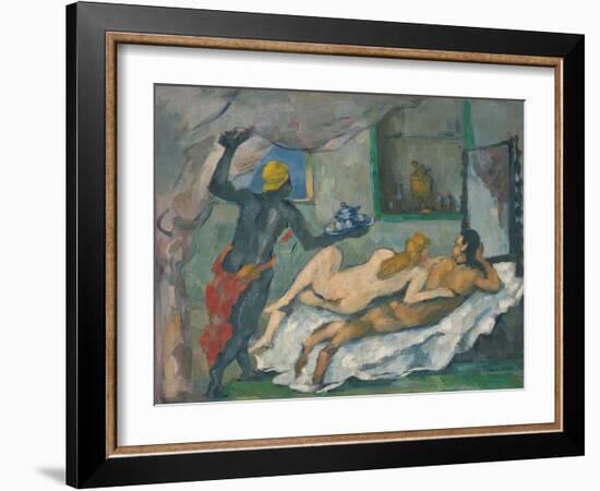 Afternoon in Naples (L'Apres-Midi a Naple), C. 1875-Paul Cézanne-Framed Giclee Print