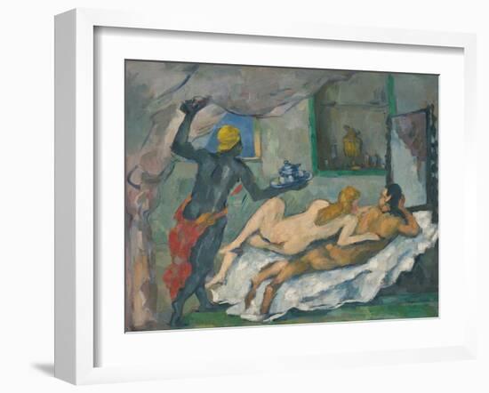 Afternoon in Naples (L'Apres-Midi a Naple), C. 1875-Paul Cézanne-Framed Giclee Print