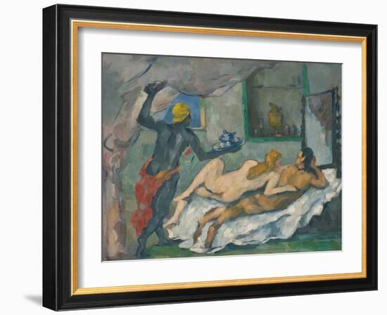 Afternoon in Naples (L'Apres-Midi a Naple), C. 1875-Paul Cézanne-Framed Giclee Print