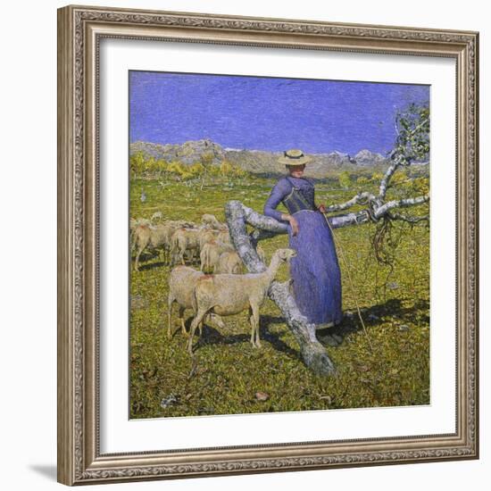 Afternoon in the Alps, 1892-Giovanni Segantini-Framed Giclee Print