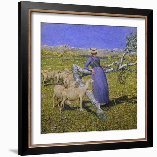 Afternoon in the Alps, 1892-Giovanni Segantini-Framed Giclee Print