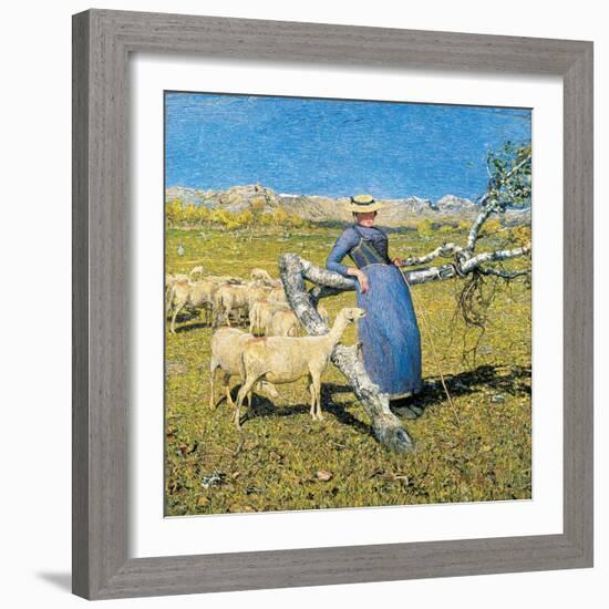 Afternoon in the Alps, 1892-Giovanni Segantini-Framed Giclee Print