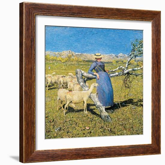 Afternoon in the Alps, 1892-Giovanni Segantini-Framed Giclee Print