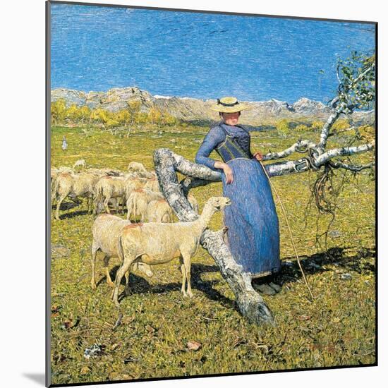 Afternoon in the Alps, 1892-Giovanni Segantini-Mounted Giclee Print