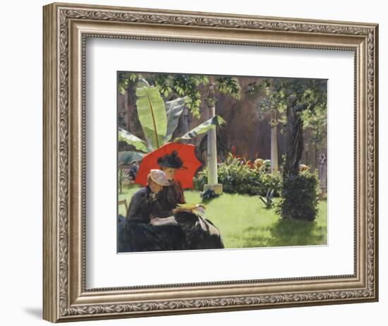 Afternoon in the Cluny Garden, Paris, 1889-Charles Courtney Curran-Framed Art Print
