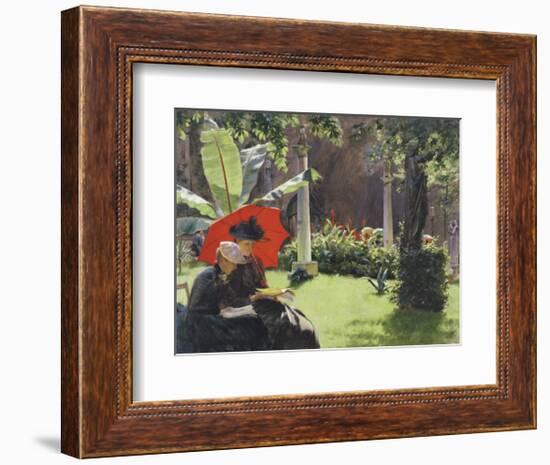 Afternoon in the Cluny Garden, Paris, 1889-Charles Courtney Curran-Framed Art Print