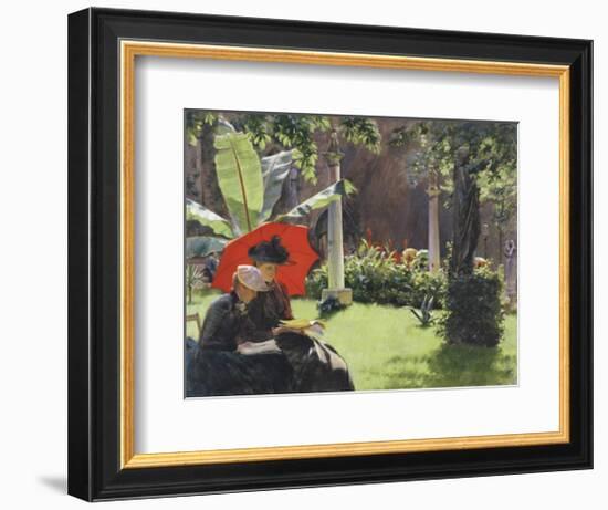 Afternoon in the Cluny Garden, Paris, 1889-Charles Courtney Curran-Framed Art Print