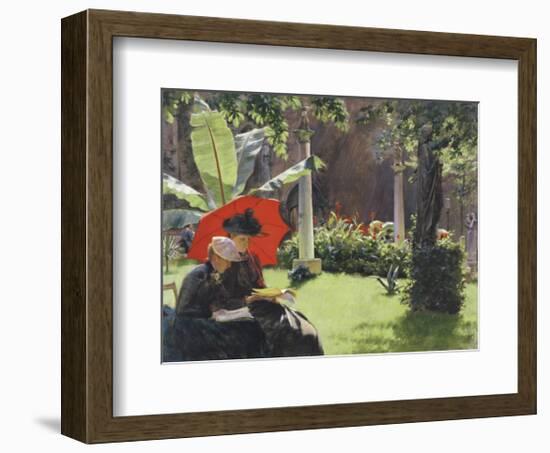 Afternoon in the Cluny Garden, Paris, 1889-Charles Courtney Curran-Framed Art Print