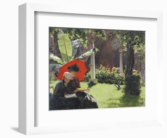 Afternoon in the Cluny Garden, Paris, 1889-Charles Courtney Curran-Framed Art Print