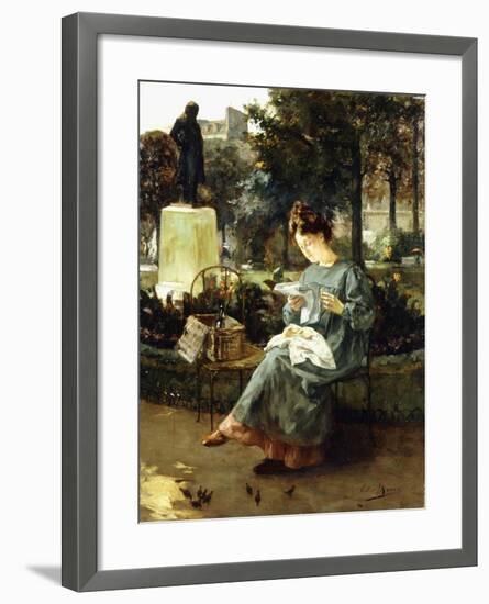 Afternoon in the Luxembourg Gardens-Victor Marec-Framed Giclee Print