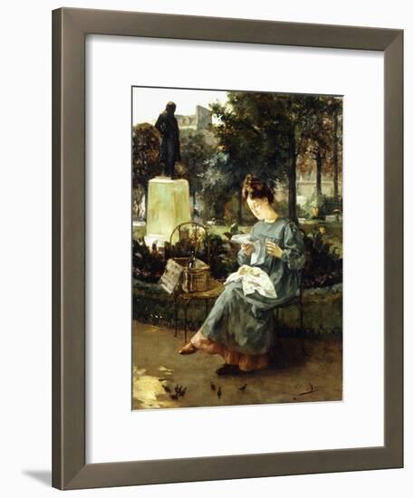 Afternoon in the Luxembourg Gardens-Victor Marec-Framed Giclee Print