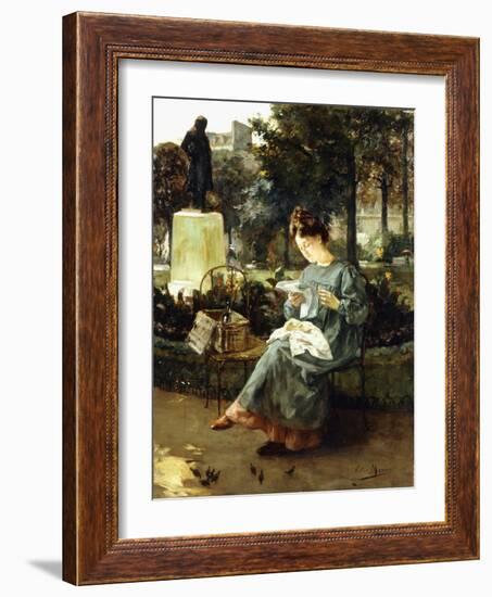 Afternoon in the Luxembourg Gardens-Victor Marec-Framed Giclee Print