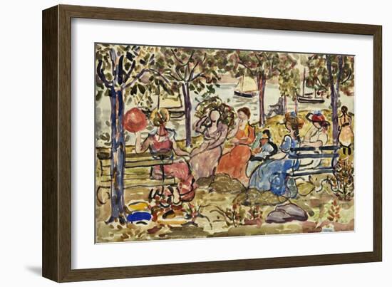 Afternoon in the Park-Maurice Brazil Prendergast-Framed Giclee Print