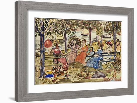 Afternoon in the Park-Maurice Brazil Prendergast-Framed Giclee Print