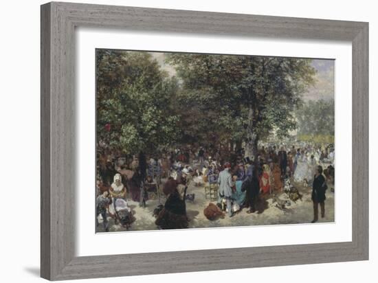 Afternoon in the Tuileries, 1867-Adolph von Menzel-Framed Giclee Print
