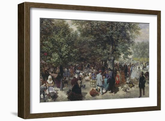 Afternoon in the Tuileries, 1867-Adolph von Menzel-Framed Giclee Print