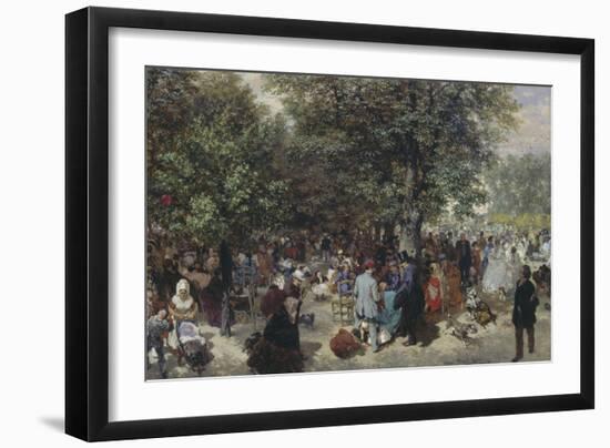 Afternoon in the Tuileries, 1867-Adolph von Menzel-Framed Giclee Print